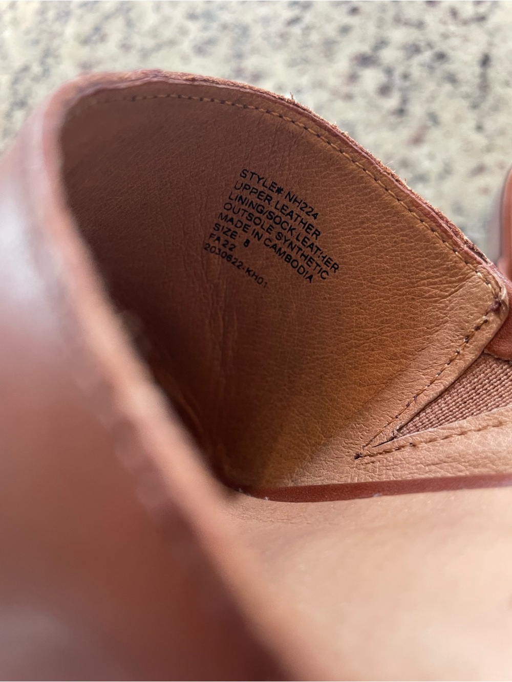 Madewell “Mindy lugsole” leather mule in camel 8 retail $158 - Picture 5 of 6
